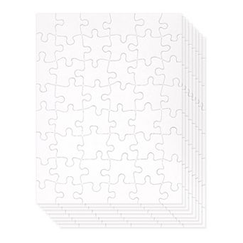 48 pc Blank Jigsaw Puzzles for Kids to Draw and Write on (8.5 x 11 in 36 Sheets)