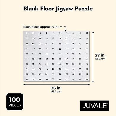 100 Piece DIY Make Your Own Puzzle Kit, Bulk Blank Puzzles to Draw On (27 x 36 In)