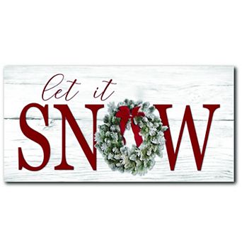 COURTSIDE MARKET Let It Snow Canvas Wall Art