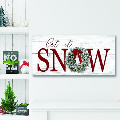 COURTSIDE MARKET Let It Snow Canvas Wall Art