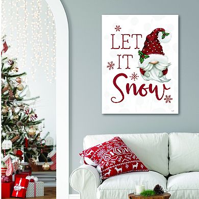 COURTSIDE MARKET Let It Snow Gnome Canvas Wall Art