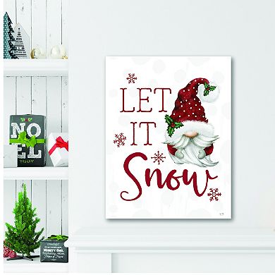 COURTSIDE MARKET Let It Snow Gnome Canvas Wall Art