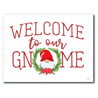 COURTSIDE MARKET Welcome Home Gnome Canvas Wall Art