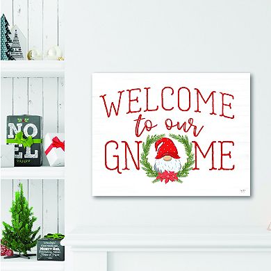 COURTSIDE MARKET Welcome Home Gnome Canvas Wall Art