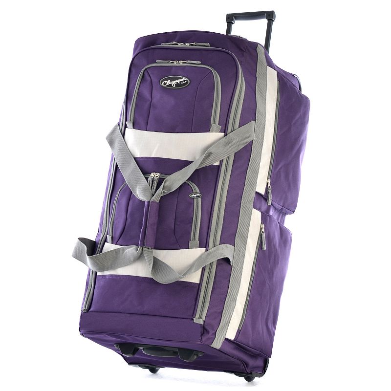 UPC 034828092244 product image for Olympia 8-Pocket Rolling Duffel, Dark Purple | upcitemdb.com