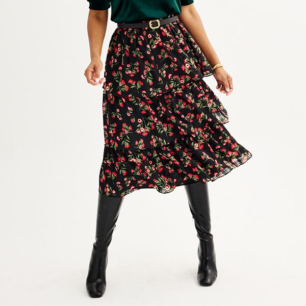 Women's DRAPER JAMES RSVP™ Tiered Ruffle Skirt