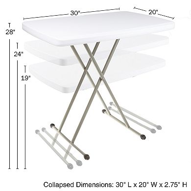 Everyday Home 30-in. Lightweight Portable Folding Table