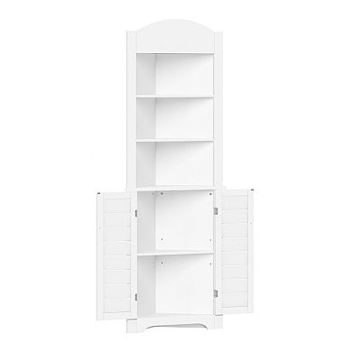 RiverRidge Home Brookfield Tall Bathroom Storage Corner Cabinet