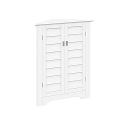 Brookfield Single Door Floor Cabinet with Side Shelves White - RiverRidge  Home