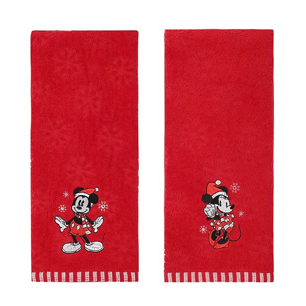 Disney Kitchen Towels Minnie Mickey 2 Pk Beach Palm Tree island 16 x 26