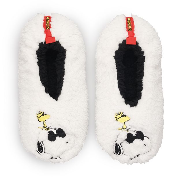 Peanuts Snoopy Christmas Non-Slip Women's Slipper Socks Size 4-10