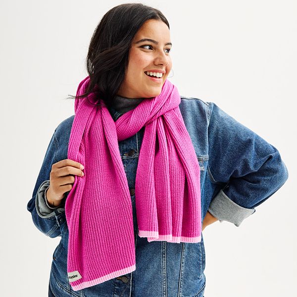 Crayola® X Kohl's Solid Pop Stripe Blanket Scarf Rose Violet BrickSeek