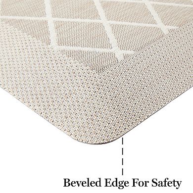 Martha Stewart Miles Modern Diamond Anti-Fatigue Air-Infused Kitchen Mat