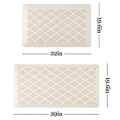 Martha Stewart Miles Modern Diamond Anti-Fatigue Air-Infused Kitchen Mat