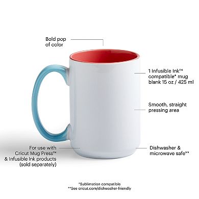 Cricut® Beveled 15-oz. Blank Ceramic Mug