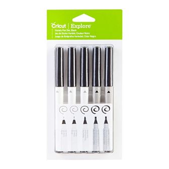 Cricut® Variety Pen & Marker Set Black 5 ct