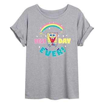 Juniors' SpongeBob SquarePants Best Day Ever Oversized Tee