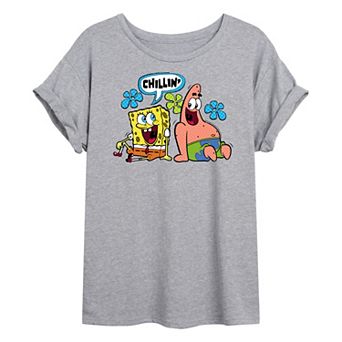 Juniors' SpongeBob SquarePants Chillin' Oversized Tee