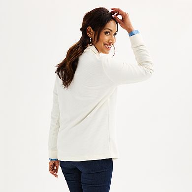 Women's Croft & Barrow® Quarter Zip Pullover