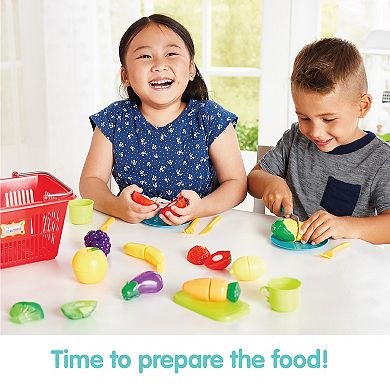 Kidoozie Just Imagine Slice 'N Play Fruits & Vegetables Shopping Set