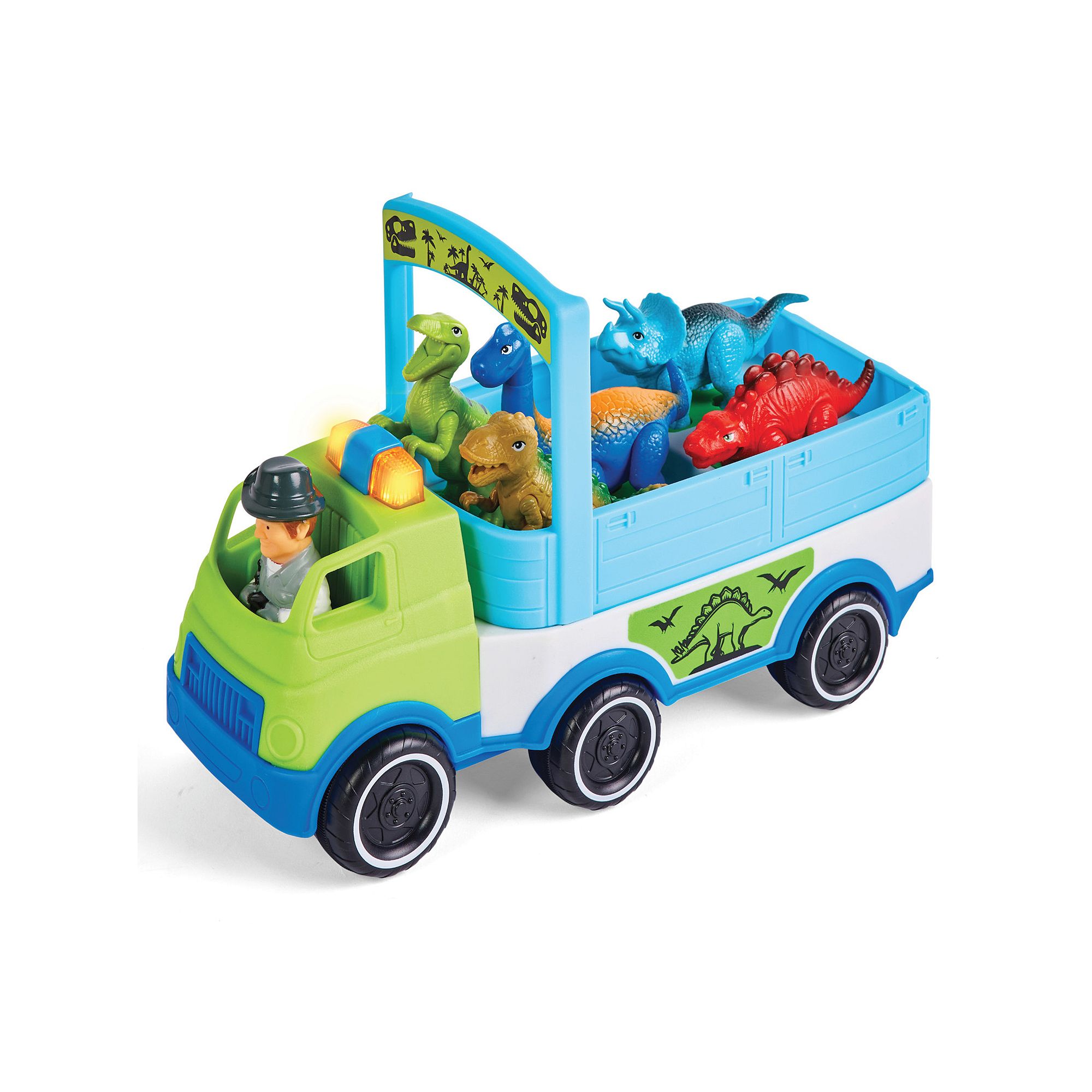 Kidoozie Dino Adventure Hauler & Dinosaur Set, Multi