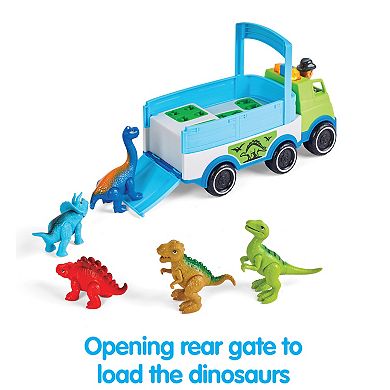 Kidoozie Dino Adventure Hauler & Dinosaur Set