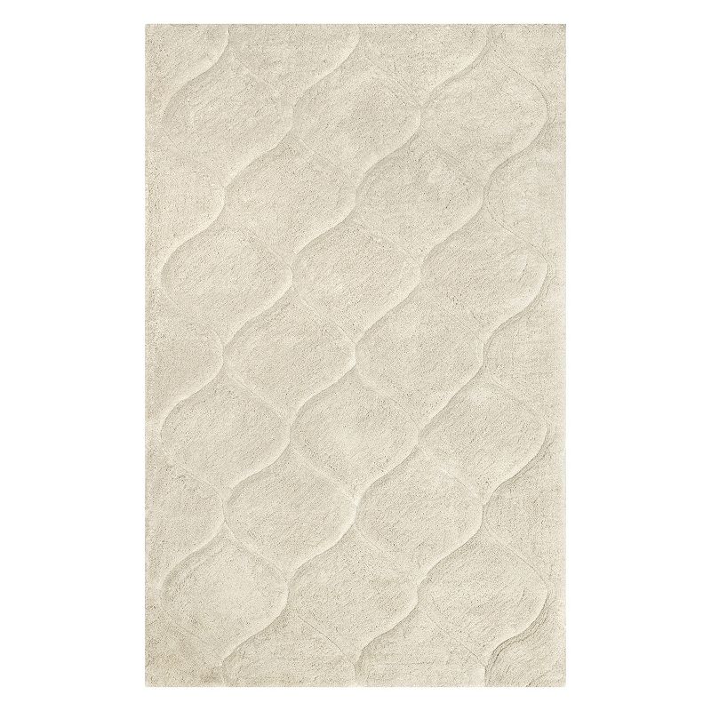 nuLOOM Elsie Contemporary Shag Area Rug, White, 7.5X9.5 Ft