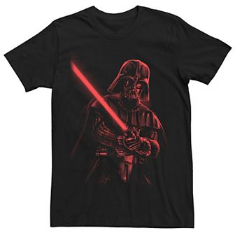 Big & Tall Star Wars Darth Vader Red Lightsaber Graphic Tee