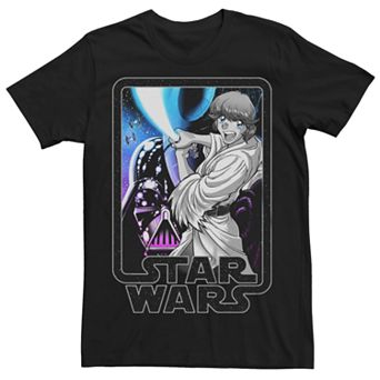 Big & Tall Star Wars Luke Skywalker Anime Style Graphic Tee