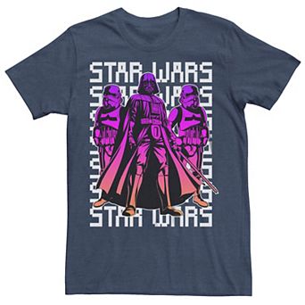 Big & Tall Star Wars Gradient Colors Dark Side Trio Graphic Tee