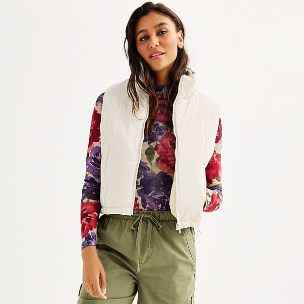 Quilted Cropped Puffer Vest