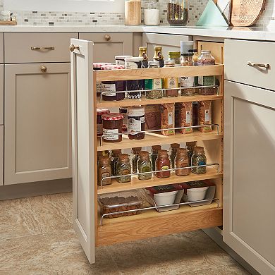 Rev-a-shelf 11.75" Pullout Kitchen Cabinet Organizer Soft-close, 448-bcsc-11c