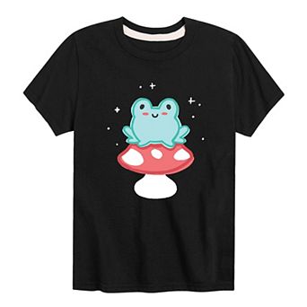 Boys 8-20 Frog On Mushroom Graphic Tee