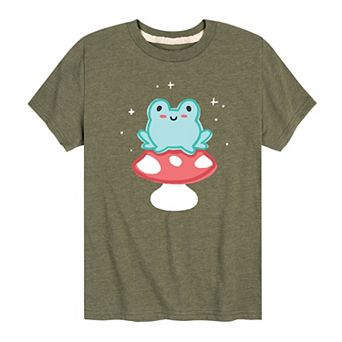 Boys 8-20 Frog On Mushroom Graphic Tee