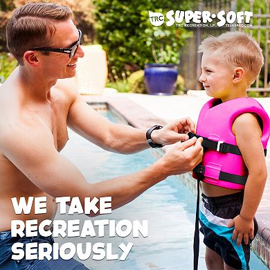 TRC Recreation Super Soft Child Life Jacket Swim Vest, Small, Flamingo Pink
