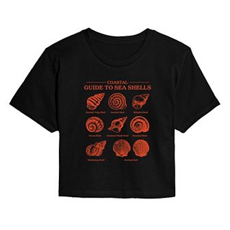 Juniors' Coastal Guide Cropped Graphic Tee