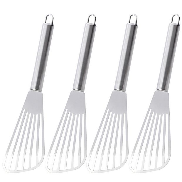 Slotted stainless steel toy spatula