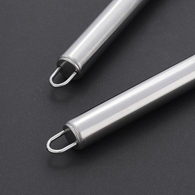 Stainless Steel Slotted Kitchen Spatula Barbecue Turner Shovel 4 Pcs Silver Tone