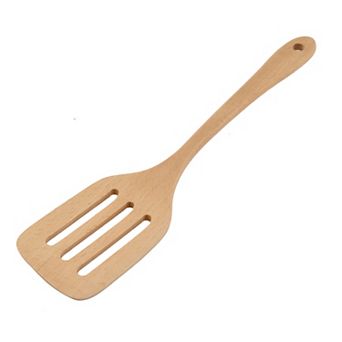 Wooden Hollow Design Cooking Ware Pancake Frying Turner Spatula Wood Color