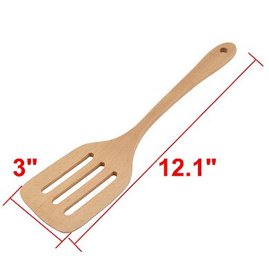 Wooden Hollow Design Cooking Ware Pancake Frying Turner Spatula Wood Color