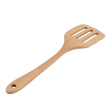 Wooden Hollow Design Cooking Ware Pancake Frying Turner Spatula Wood Color