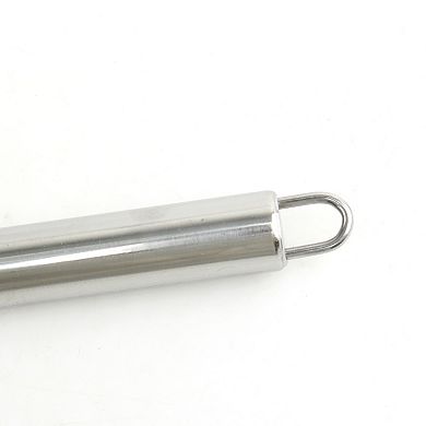 2pcs Stainless Steel Cooking Spatula Frying Fish Slotted Pancake Turner Silver Tone