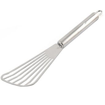 Stainless Steel Slotted Home Kitchen Spatula Barbecue Turner Shovel Silver Tone