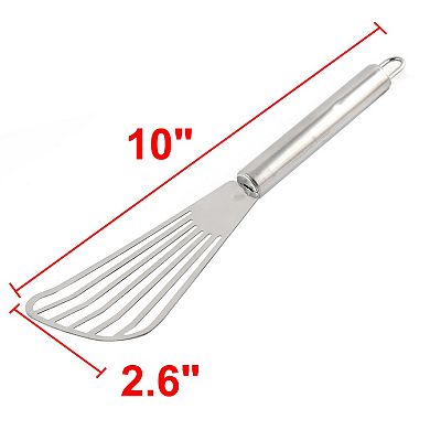 Stainless Steel Slotted Home Kitchen Spatula Barbecue Turner Shovel Silver Tone