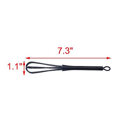 Home Cake Shop Kitchenware Plastic Nonslip Handle Egg Beater Whisk 2 Pcs Black