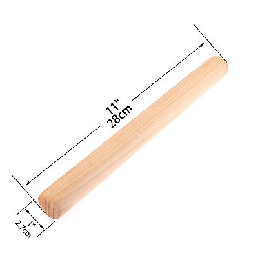 Kitchen Flour Food Pastry Noodles Making Tool Wood Rolling Pin Rod 2pcs Wood Color