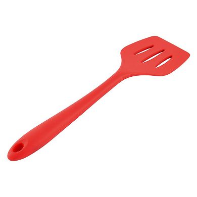 Silicone Slotted Design Non-stick Pancake Turner Spatula Cooking Tool Red