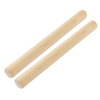 Baking Pastry Pizza Pasta Dough Roller Hand Rolling Pin Beige 11" Length 2 pc Beige