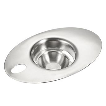 Egg Separator Stainless Steel Egg Yolk Separator Kitchen Baking Tool Egg Shape Silver Tone