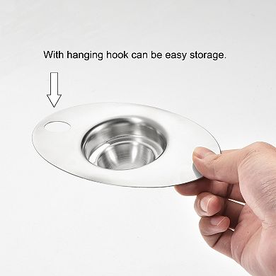 Egg Separator Stainless Steel Egg Yolk Separator Kitchen Baking Tool Egg Shape Silver Tone